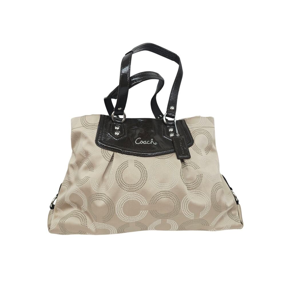 Coach Ashley Signature Shoulder Bag Purse Gold